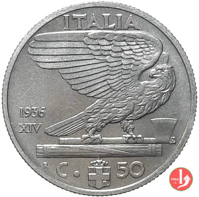 50 centesimi impero 1936 (Roma)