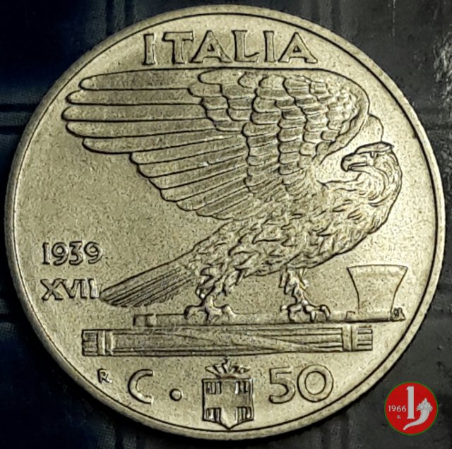 50 centesimi impero 1939 (Roma)