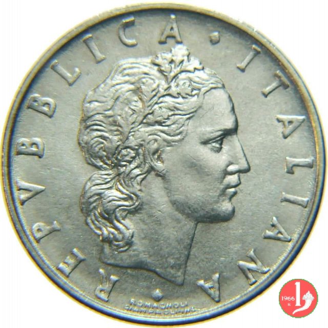 50 lire Vulcano 1954 (Roma)