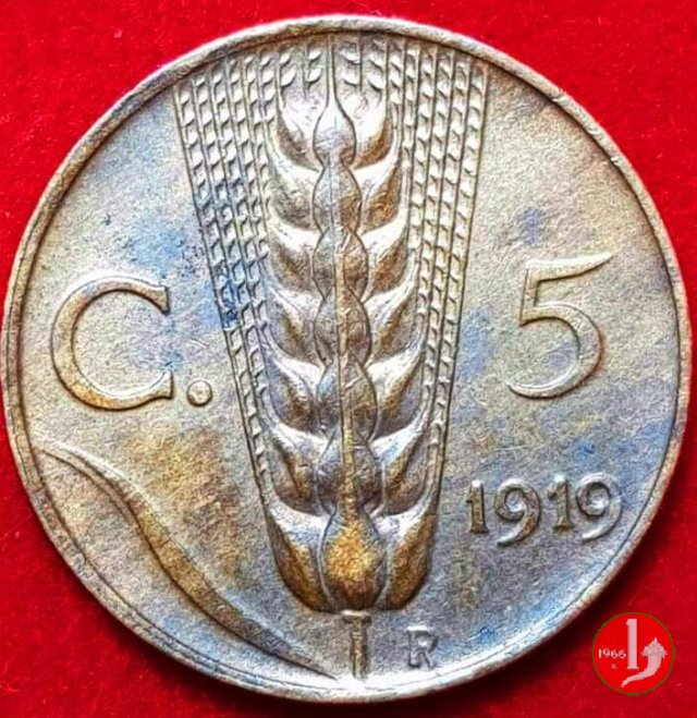 5 centesimi spiga 1919 (Roma)