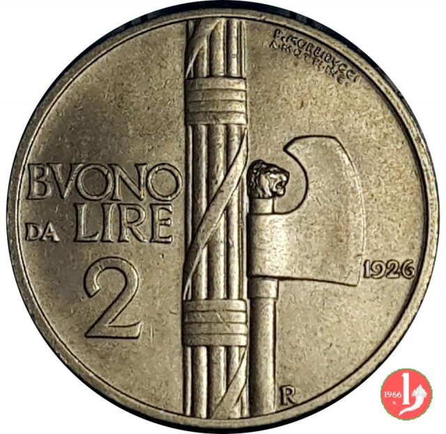 Buono da 2 lire 1926 (Roma)