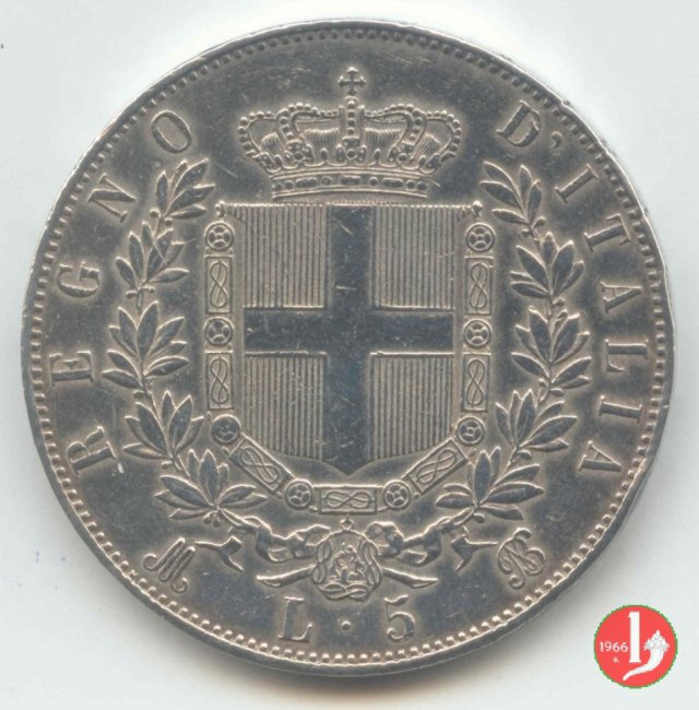 5 lire o scudo 1870 (Milano)