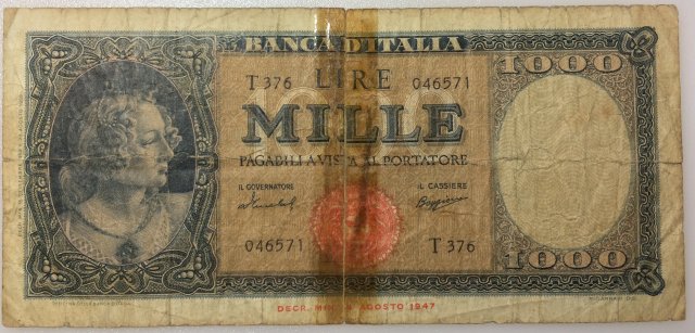 1.000 lire Busto d'Italia 1959