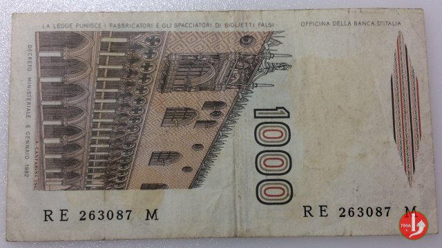 1.000 lire Marco Polo 1988