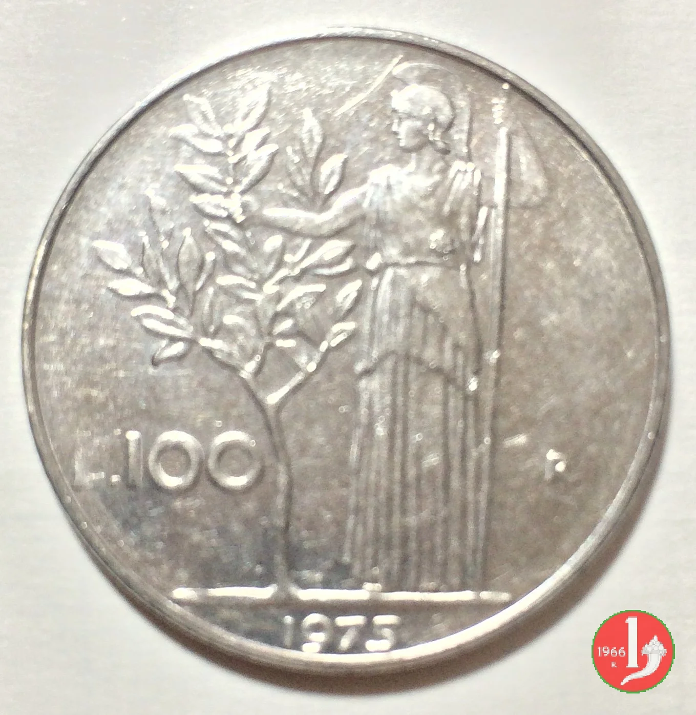 100 lire Minerva 1975 (Roma)