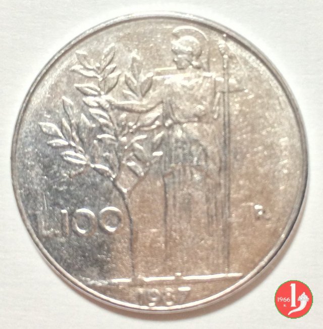 100 lire Minerva 1987 (Roma)