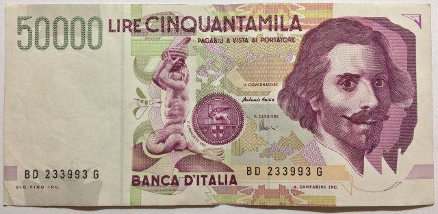 50.000 lire Bernini 1997