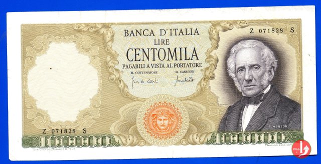 100.000 lire Alessandro Manzoni 1970