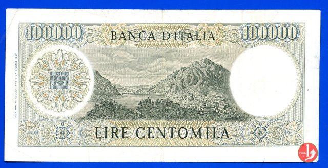 100.000 lire Alessandro Manzoni 1970