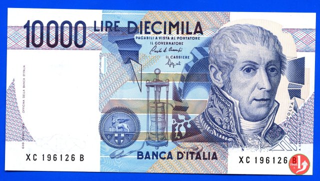 10.000 lire Alessandro Volta 1991