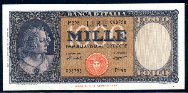 1.000 lire Busto d'Italia 1959