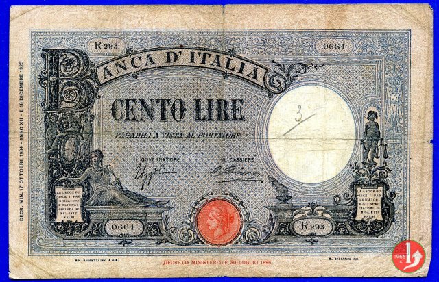 100 Lire Barbetti "Azzurrino" 1934