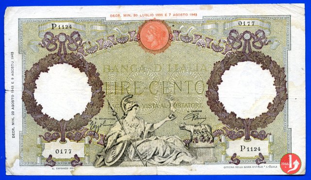 100 Lire Capranesi "Roma" 1943