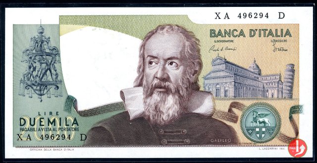 2.000 lire Galileo Galilei 1993