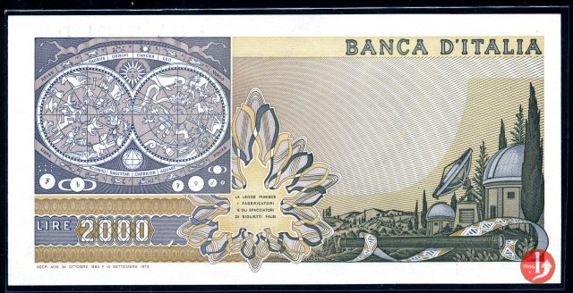 2.000 lire Galileo Galilei 1993