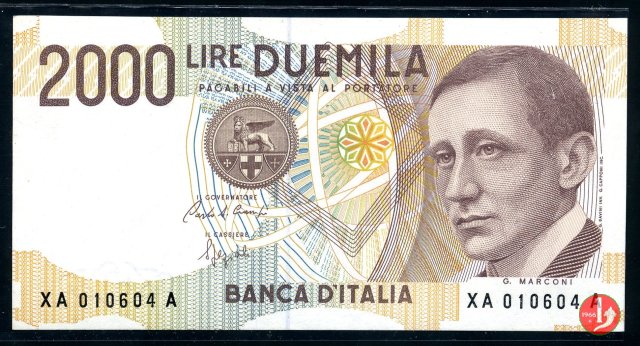 2.000 lire Guglielmo Marconi 1993