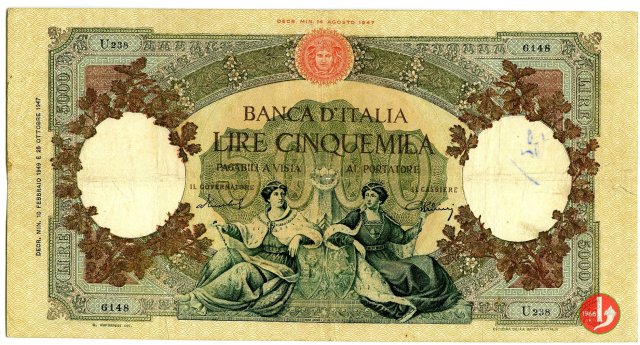 5.000 lire Repubbliche Marinare 1949