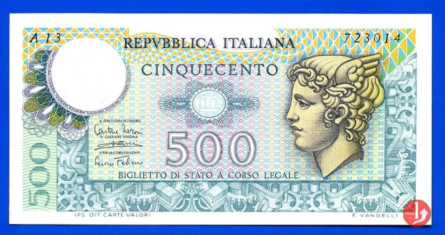 500 lire Testa di Mercurio 1974