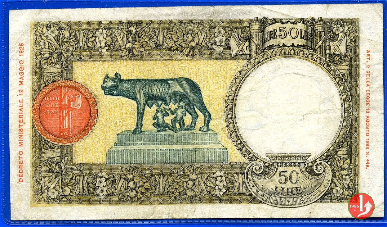 50 lire Lupetta Secondo Tipo 1942