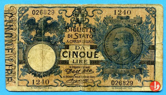 5 Lire Vittorio Emanuele III 1914