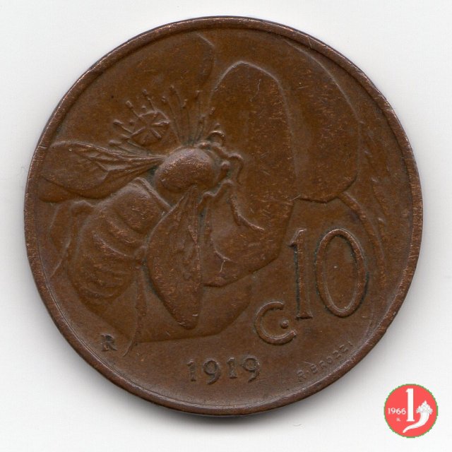 10 centesimi ape 1919 (Roma)