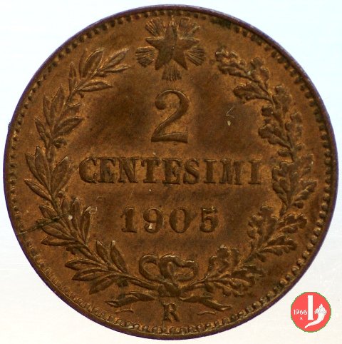 2 centesimi valore 1905 (Roma)