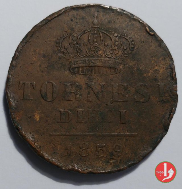 10 Tornesi 1859 (Napoli)