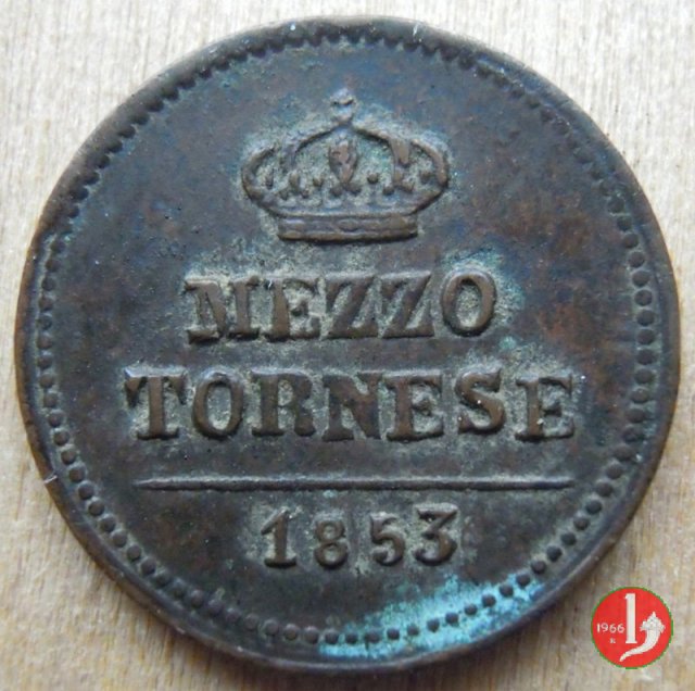 ½ Tornese 1853 (Napoli)