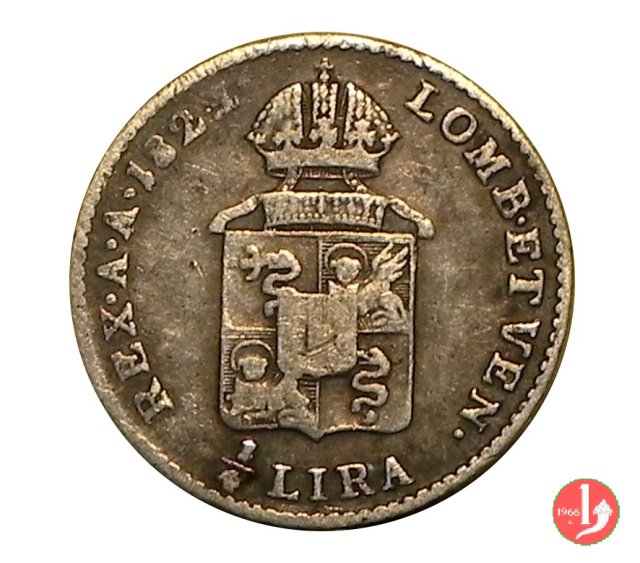 1/4 di lira 1823 (Milano)