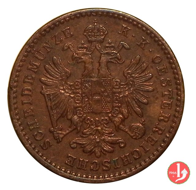 1 Kreuzer o 1 Carantano 1858 (Milano)