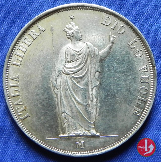 5 lire italiane 1848 (Milano)