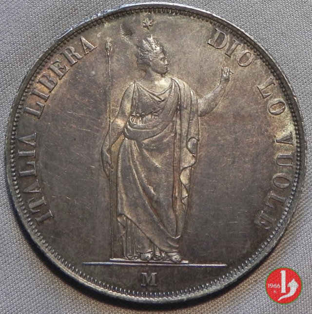 5 lire italiane 1848 (Milano)