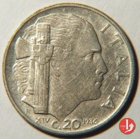 20 centesimi impero 1936