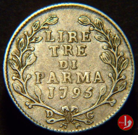 3 lire di Parma 1795 (Parma)