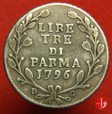 3 lire di Parma 1796 (Parma)