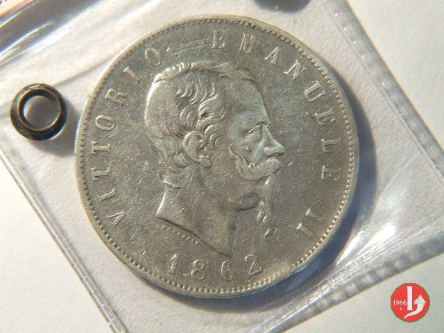 5 lire o scudo 1862 (Torino)