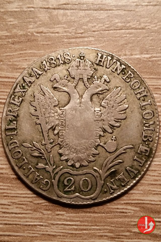 20 kreuzer o svanzica 1818 (Venezia)