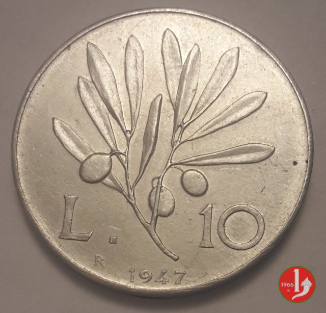 10 lire olivo 1947