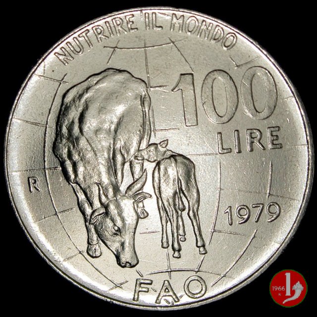 100 lire F.A.O. acciaio 1979 (Roma)