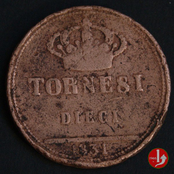 10 Tornesi 1831 (Napoli)