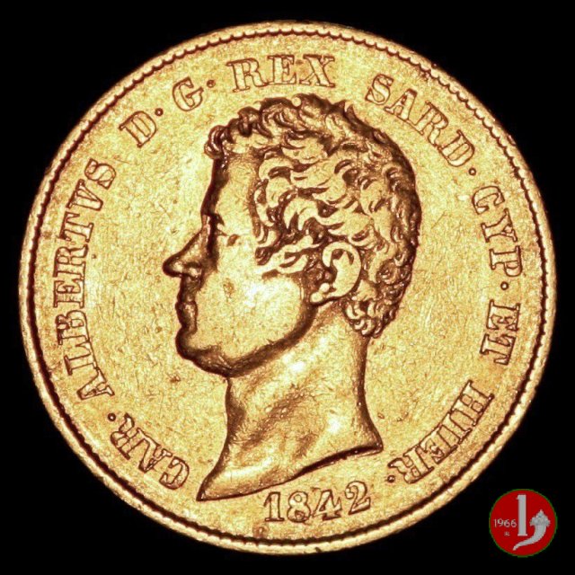 20 lire o Marengo 1842 (Torino)