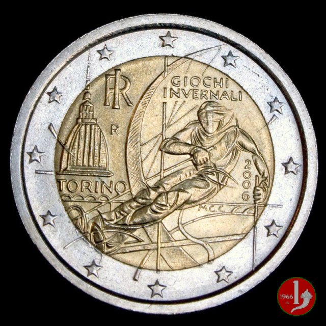 2 Euri XX Olimpiadi Invernali Torino 2006 2006 (Roma)