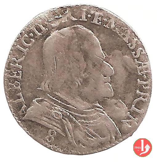 8 bolognini (capelli corti e stemma) 1663 (Massa di Lunigiana)