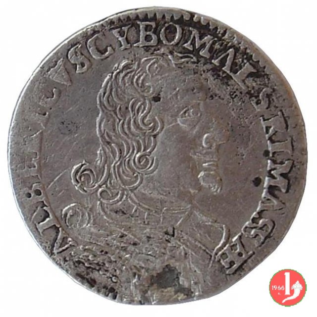 8 bolognini (capelli lunghi e stemma) 1662 (Massa di Lunigiana)