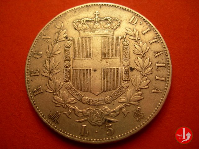 5 lire o scudo 1873 (Milano)