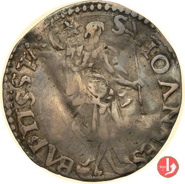 1/2 giulio I serie (Santo in piedi, senza data) 1555-1569 (Firenze)