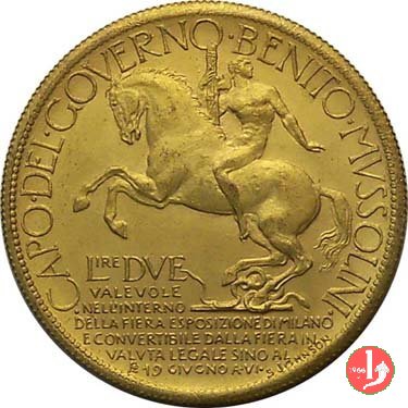 2 lire - esposizione di Milano del 1928 1928 (Johnson)