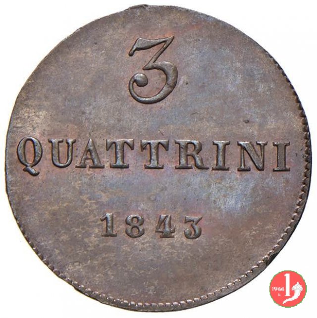 3 quattrini 1843 (Firenze)