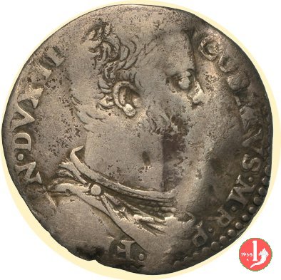 lira da 20 soldi (busto barbuto a destra) 1544-1554 (Firenze)