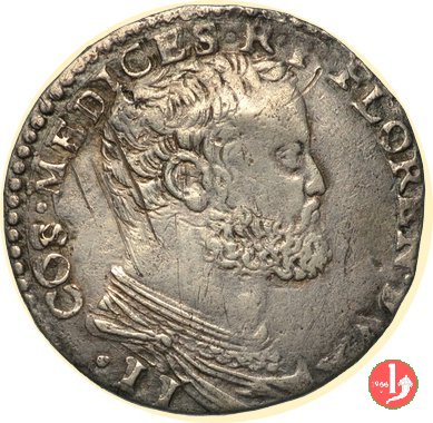 lira da 20 soldi (busto barbuto a destra) 1544-1554 (Firenze)